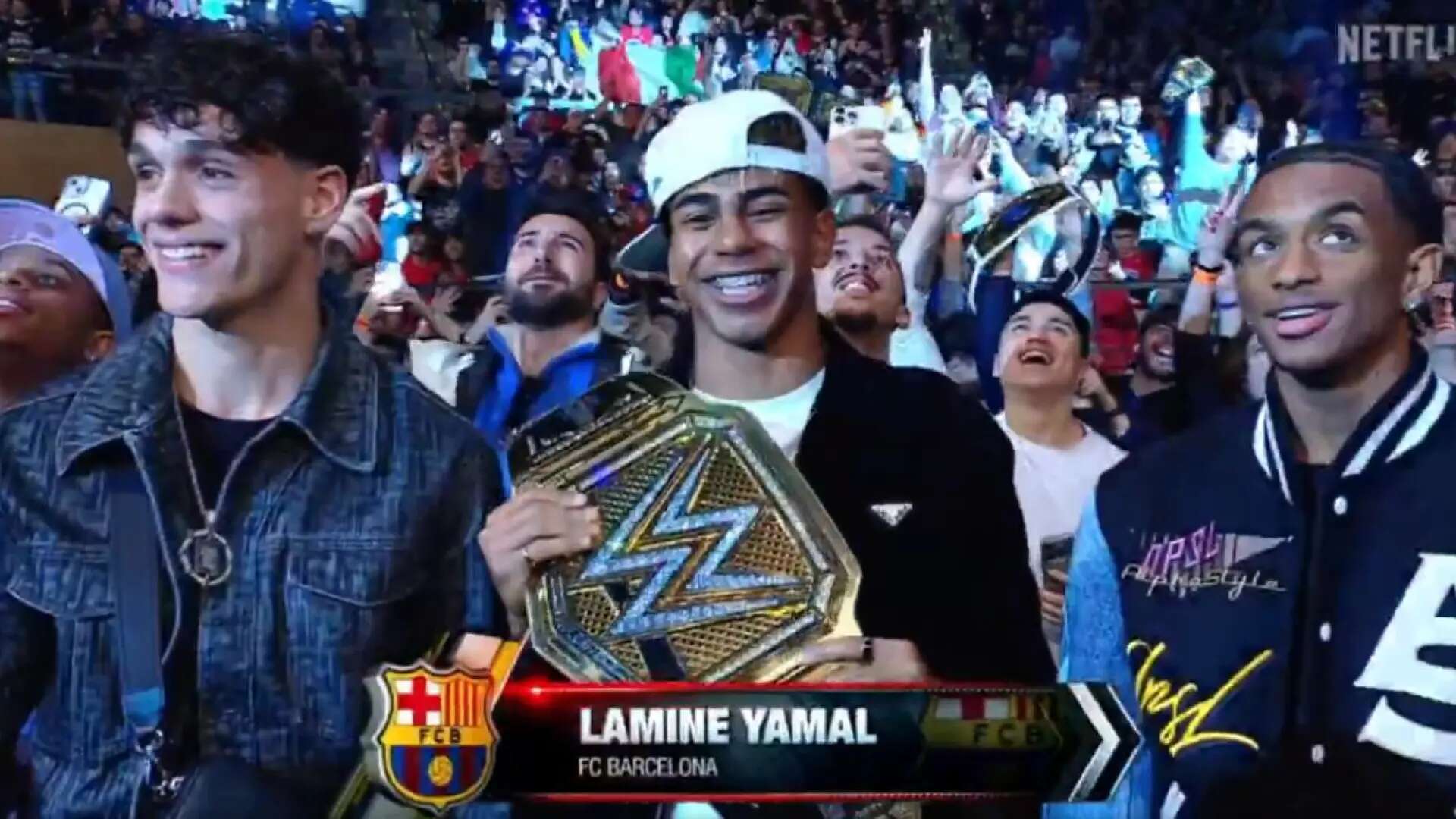 Lamine Yamal, Balde y Fort sorprenden con una aparición estelar en la WWE