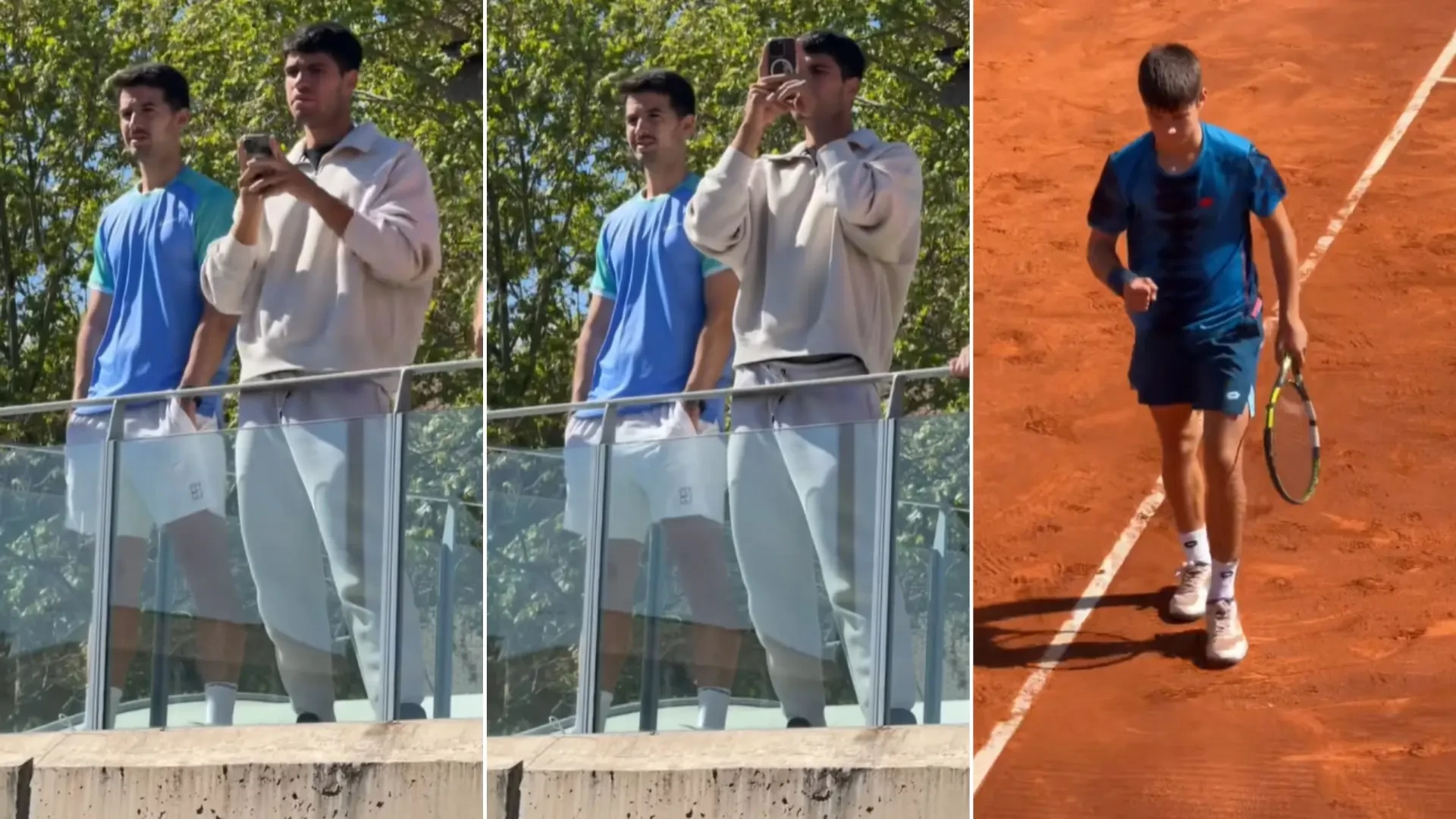 El orgullo de Carlos Alcaraz viendo jugar a su hermano Jaime en el Godó sub-14: 