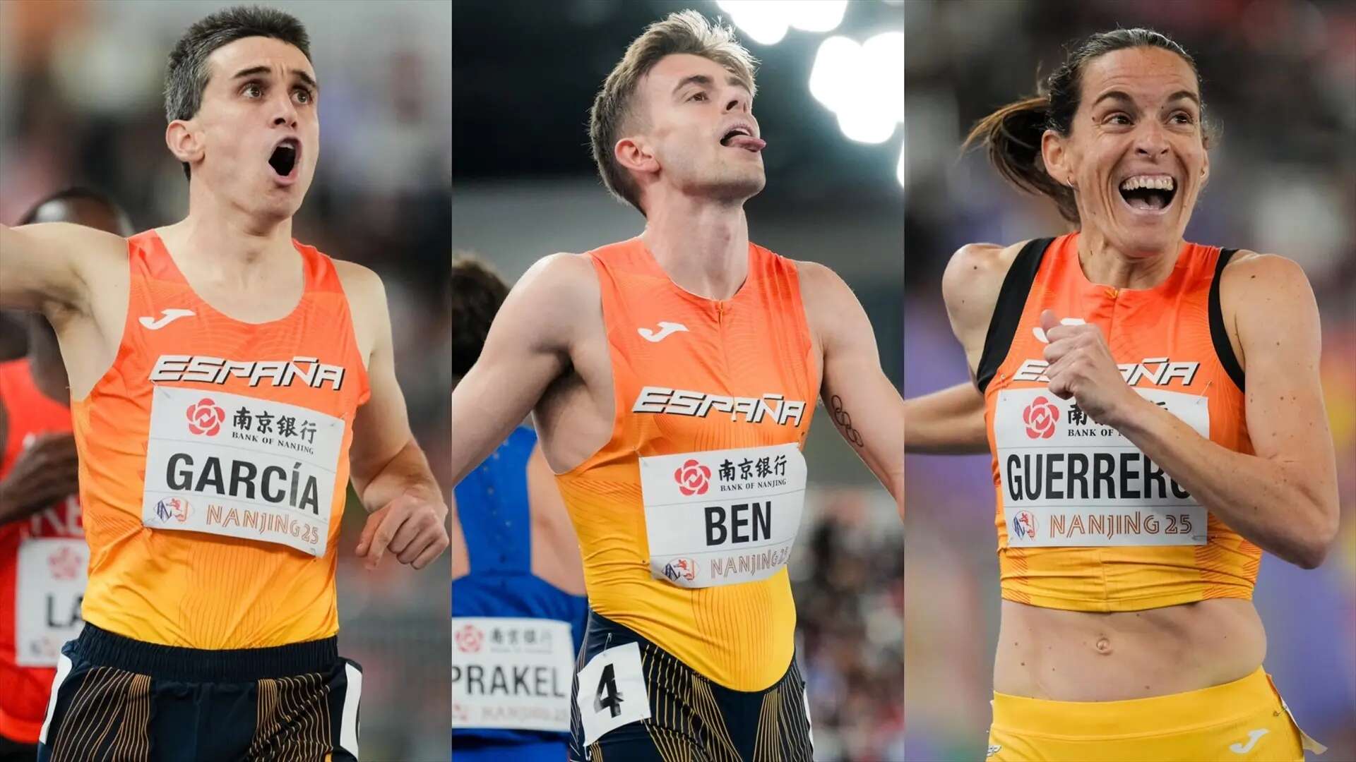 Guerrero, García y Ben hacen brillar al 1.500 español en el primer día del Mundial de Atletismo de Nankín