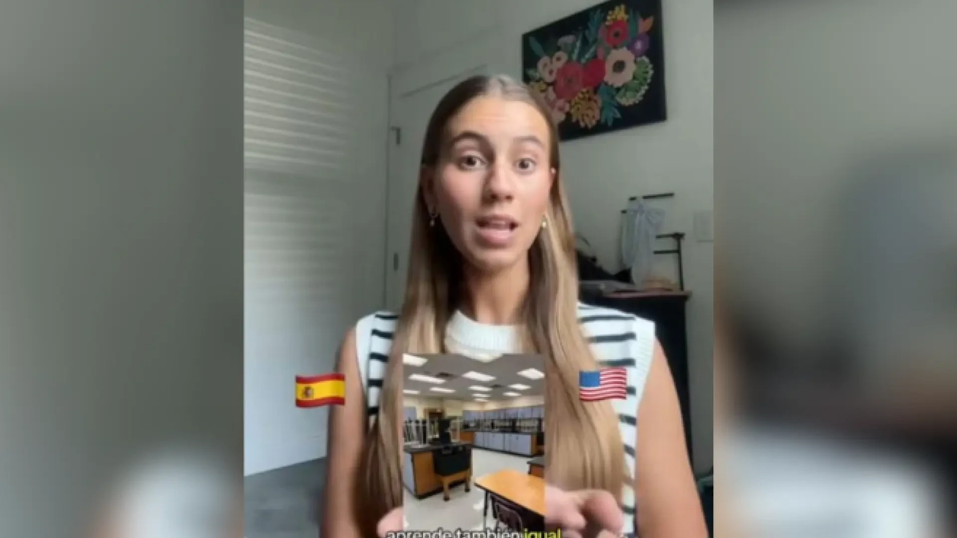 Las diferencias entre un instituto español y uno en EEUU según una estudiante: 