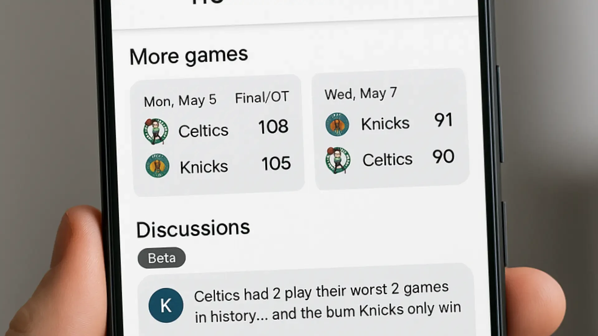 Google estrena Discussions: así puedes comentar partidos en tiempo real desde el buscador