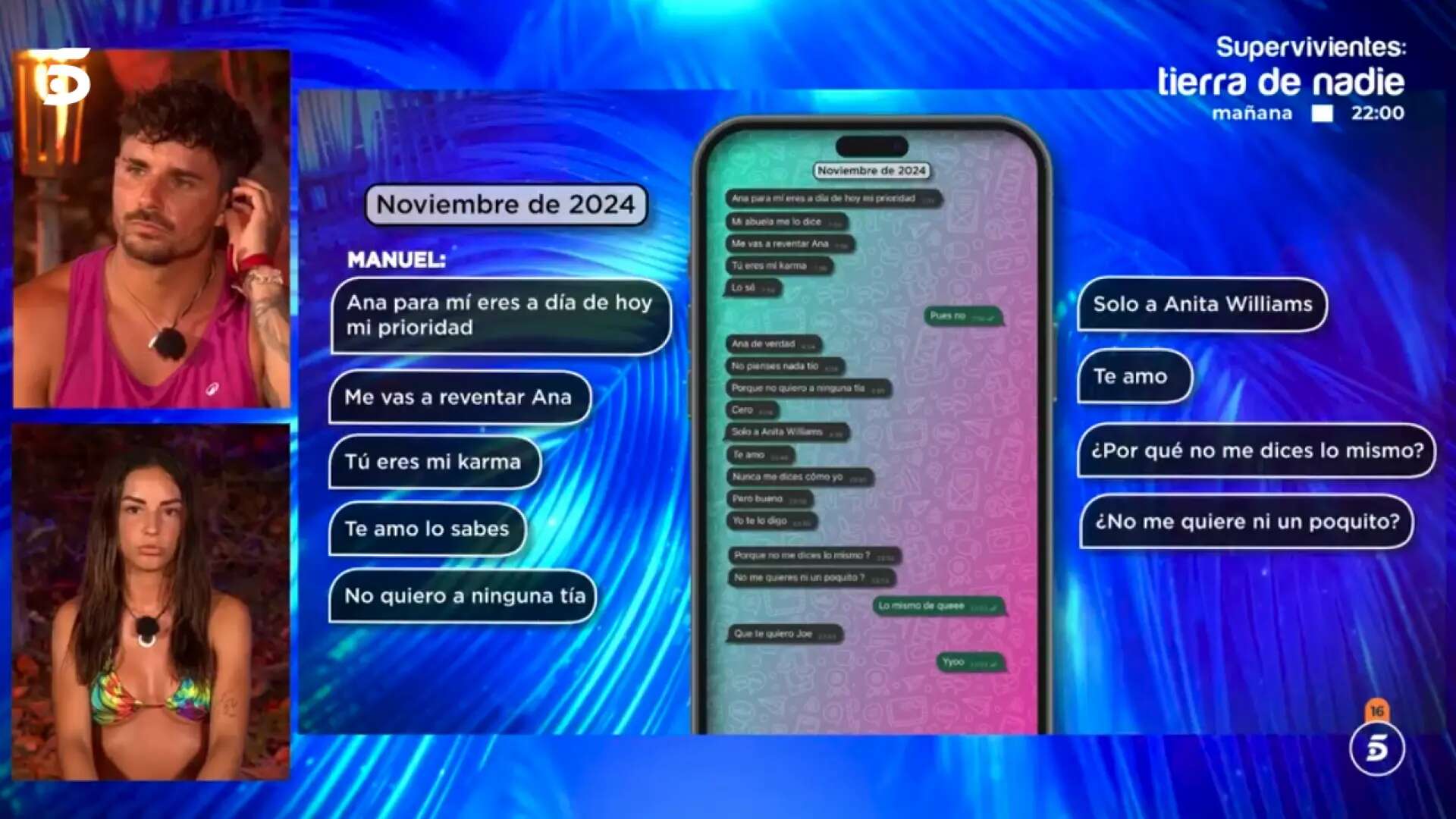 Salen a la luz los mensajes de Manuel con Anita en el debate de 'La isla de las tentaciones': 