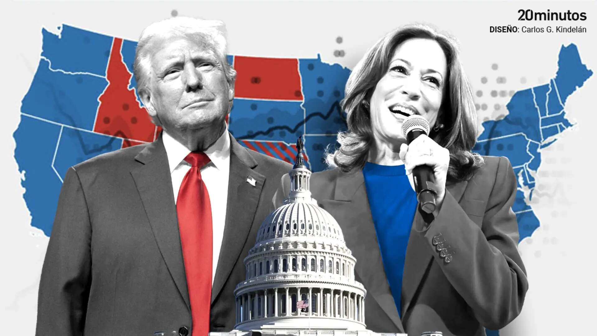 ¿Qué dicen las encuestas sobre el enfrentamiento entre Donald Trump y Kamala Harris en las elecciones de EEUU?