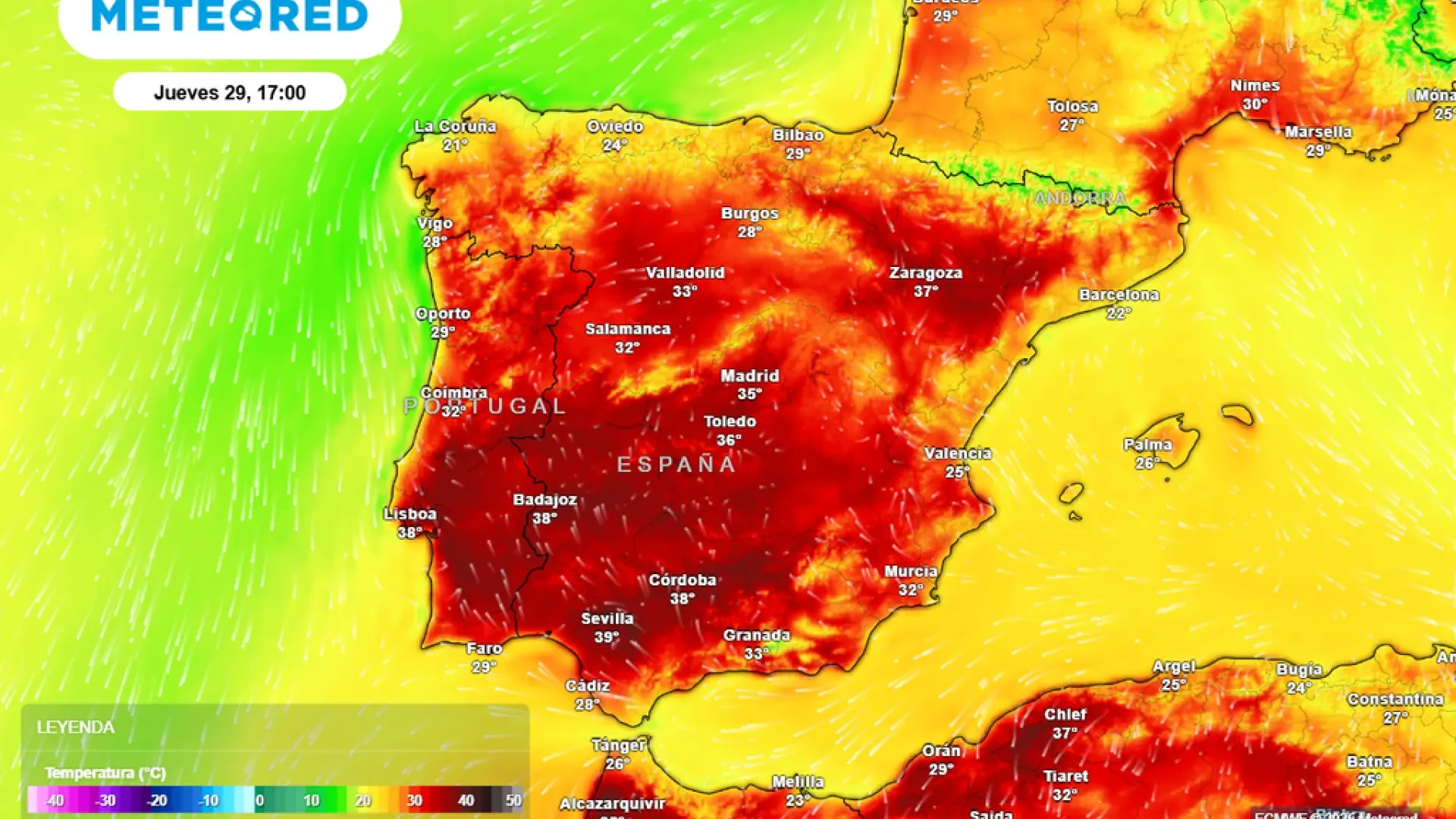 El calor extenso continuará toda la semana con temperaturas de hasta 40ºC, pero dará paso a tormentas fuertes a partir del sábado