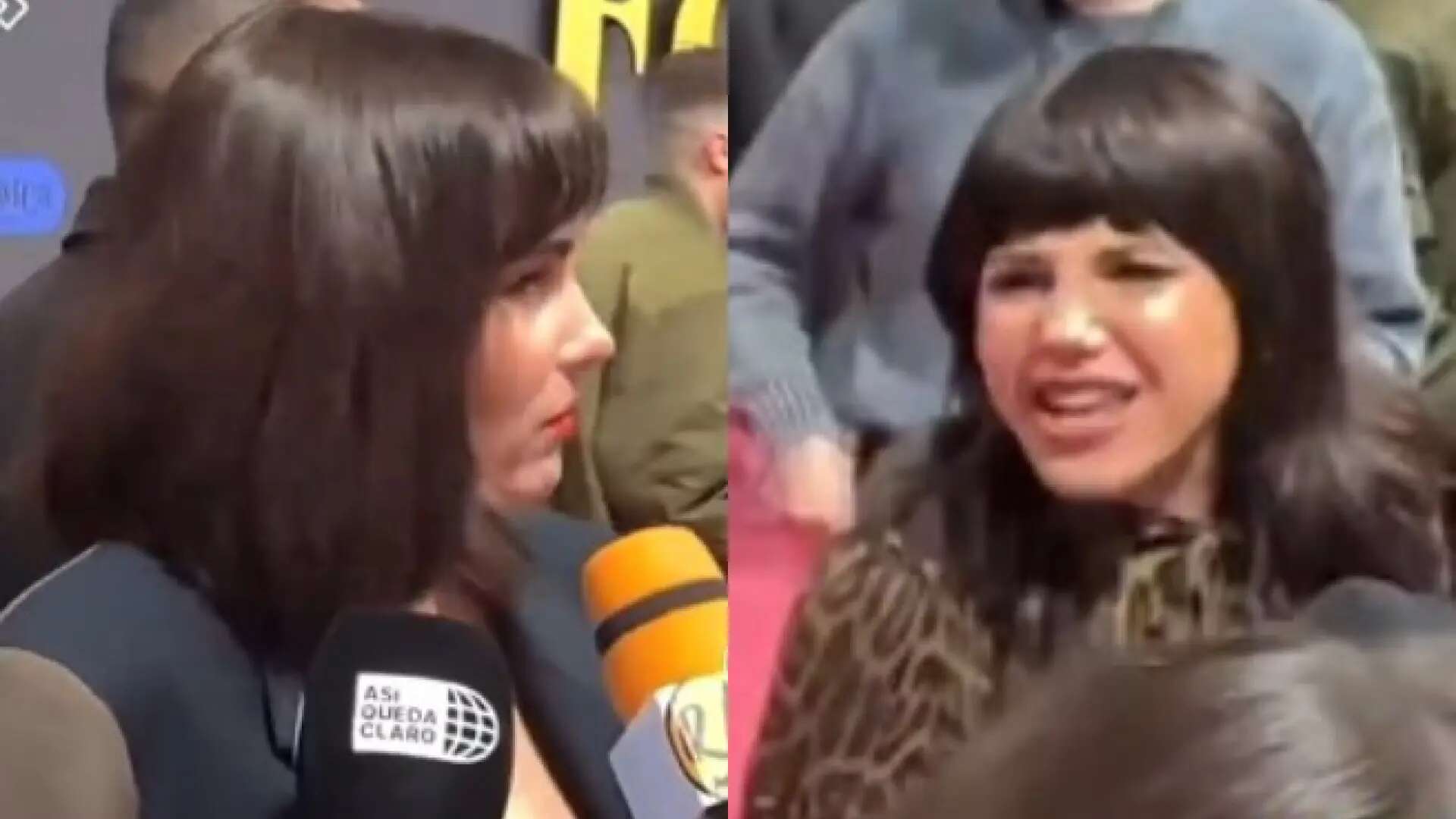 Angy Fernández imita a Melody, canta 'Esa diva' y 'molesta' a Andrea Duro durante una entrevista