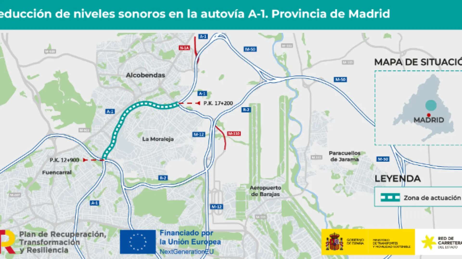 Las carreteras se blindan contra el ruido: la A-1, la A-5 y la AP-6 tendrán pantallas acústicas