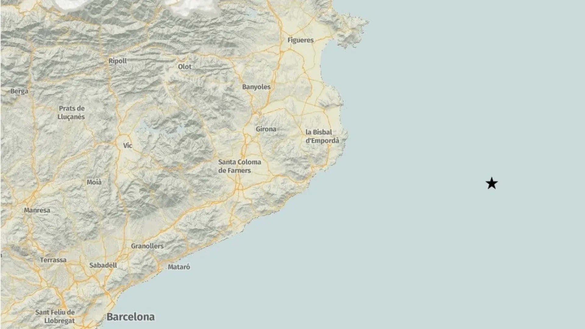 Un terremoto de magnitud 3,7 sacude la Costa Brava sin causar daños
