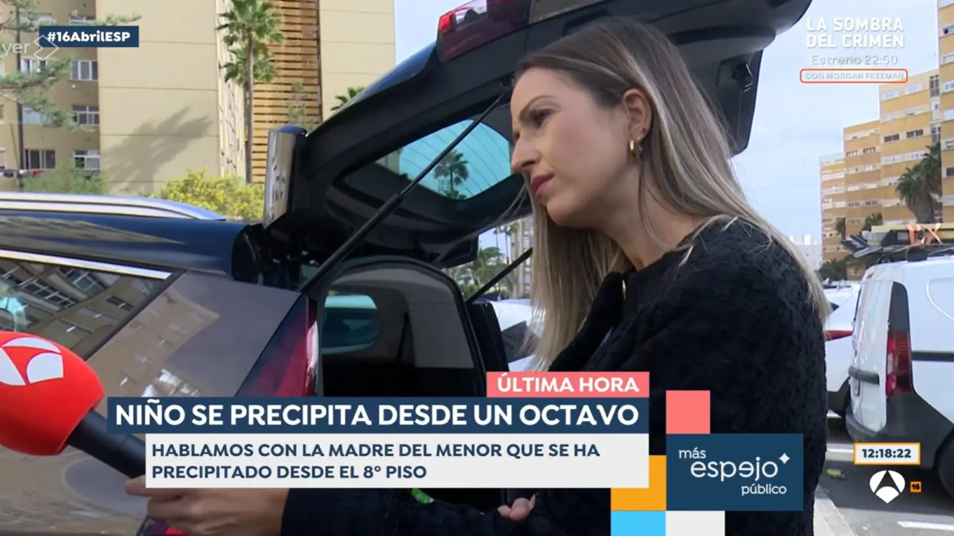 La madre del niño que se arrojó desde un octavo piso: 