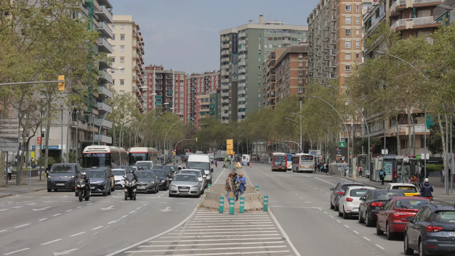 La avenida Meridiana de Barcelona empieza este jueves una nueva fase de obras en su transformación: de Felip II hasta Fabra i Puig