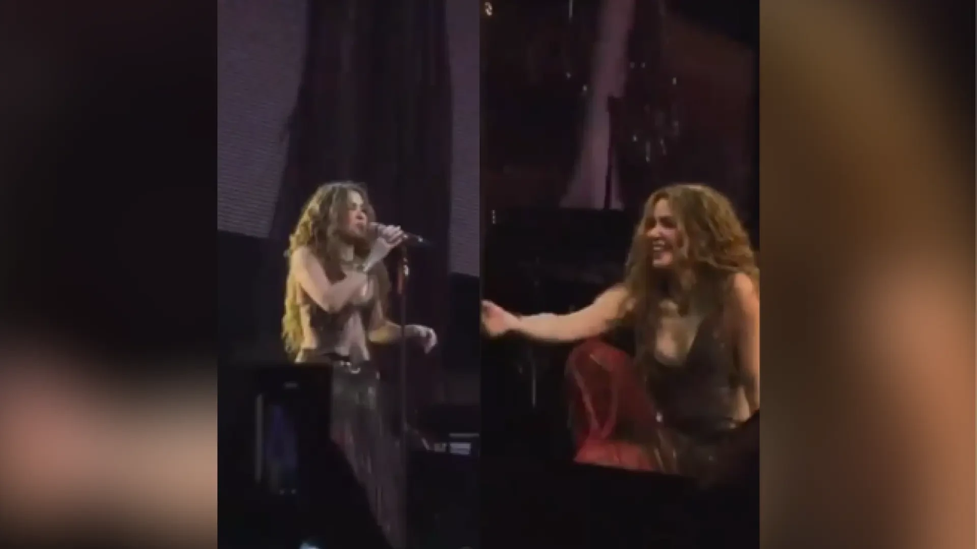 Shakira sufre una caída en pleno concierto y su reacción se hace viral: 