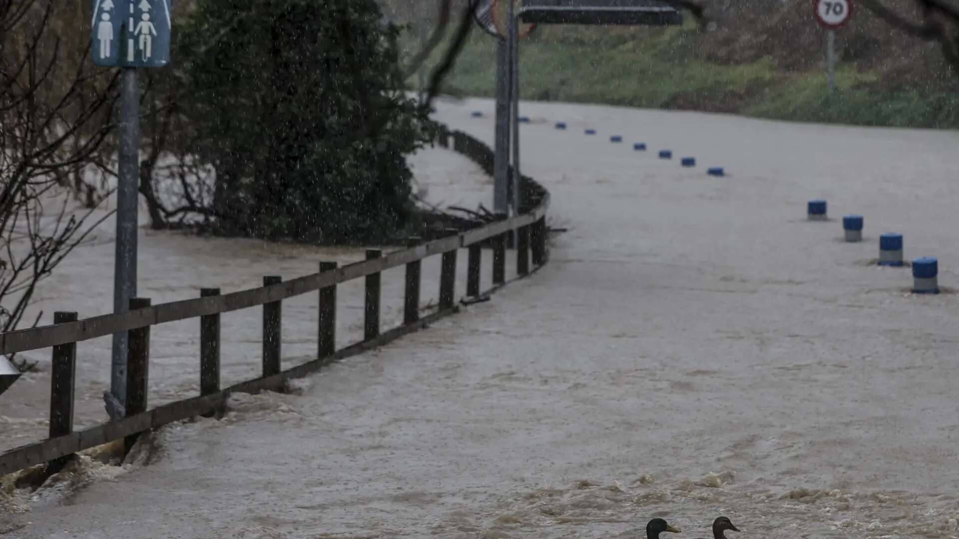 Ríos desbordados, 70 vías cortadas y grandes nevadas tras el paso de la borrasca Mónica por España