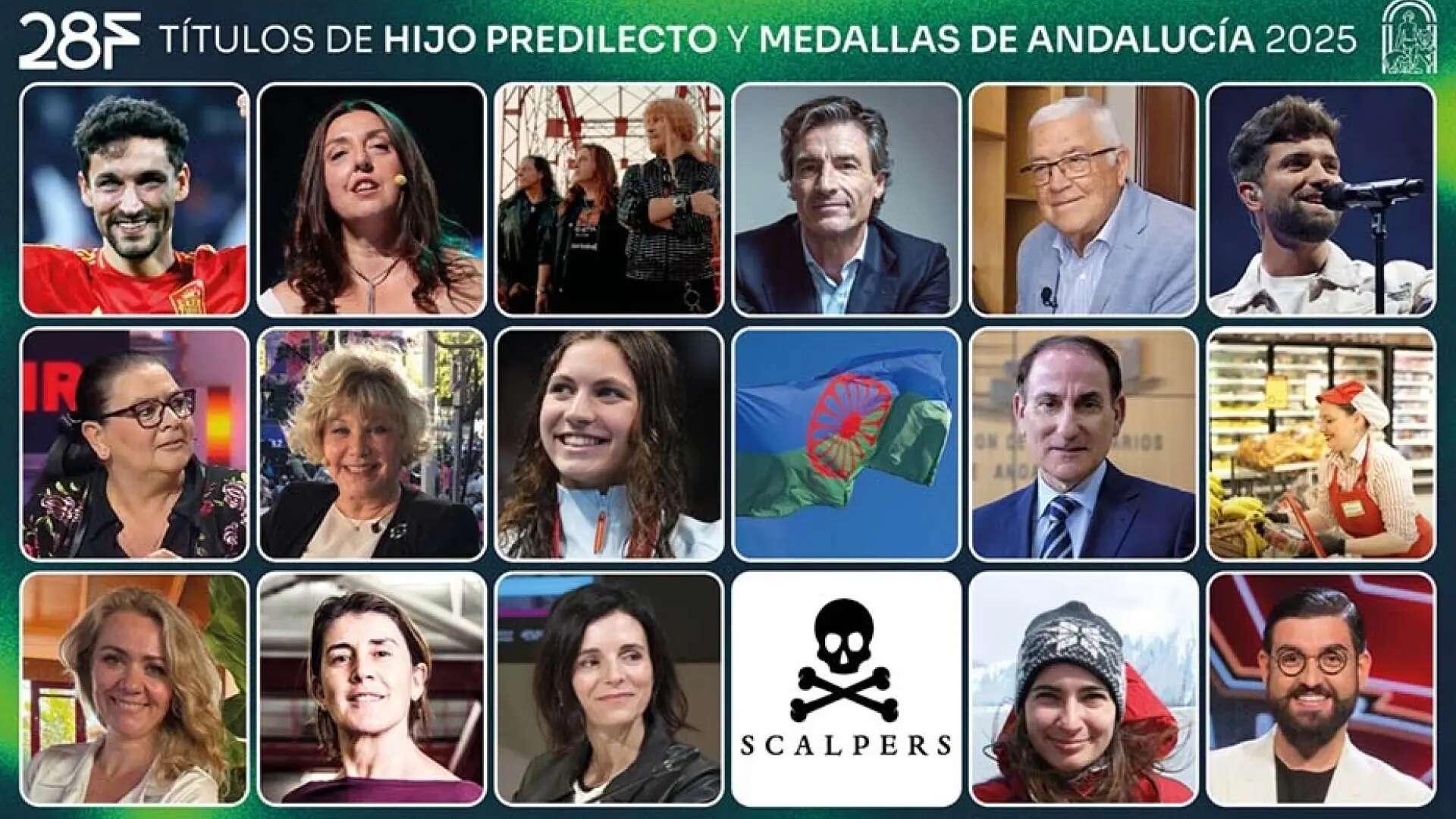 Jesús Navas, Manu Sánchez, Medina Azahara y el pueblo gitano, entre los premiados con las Medallas de Andalucía de 2025