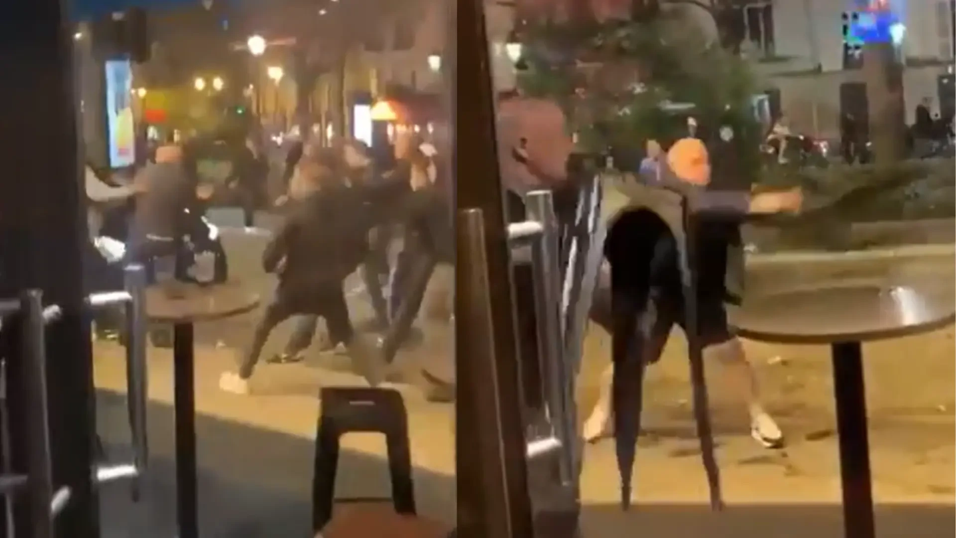 Brutal pelea entre ultras del PSG y del Aston Villa: puñetazos y taburetes volando antes del duelo de Champions