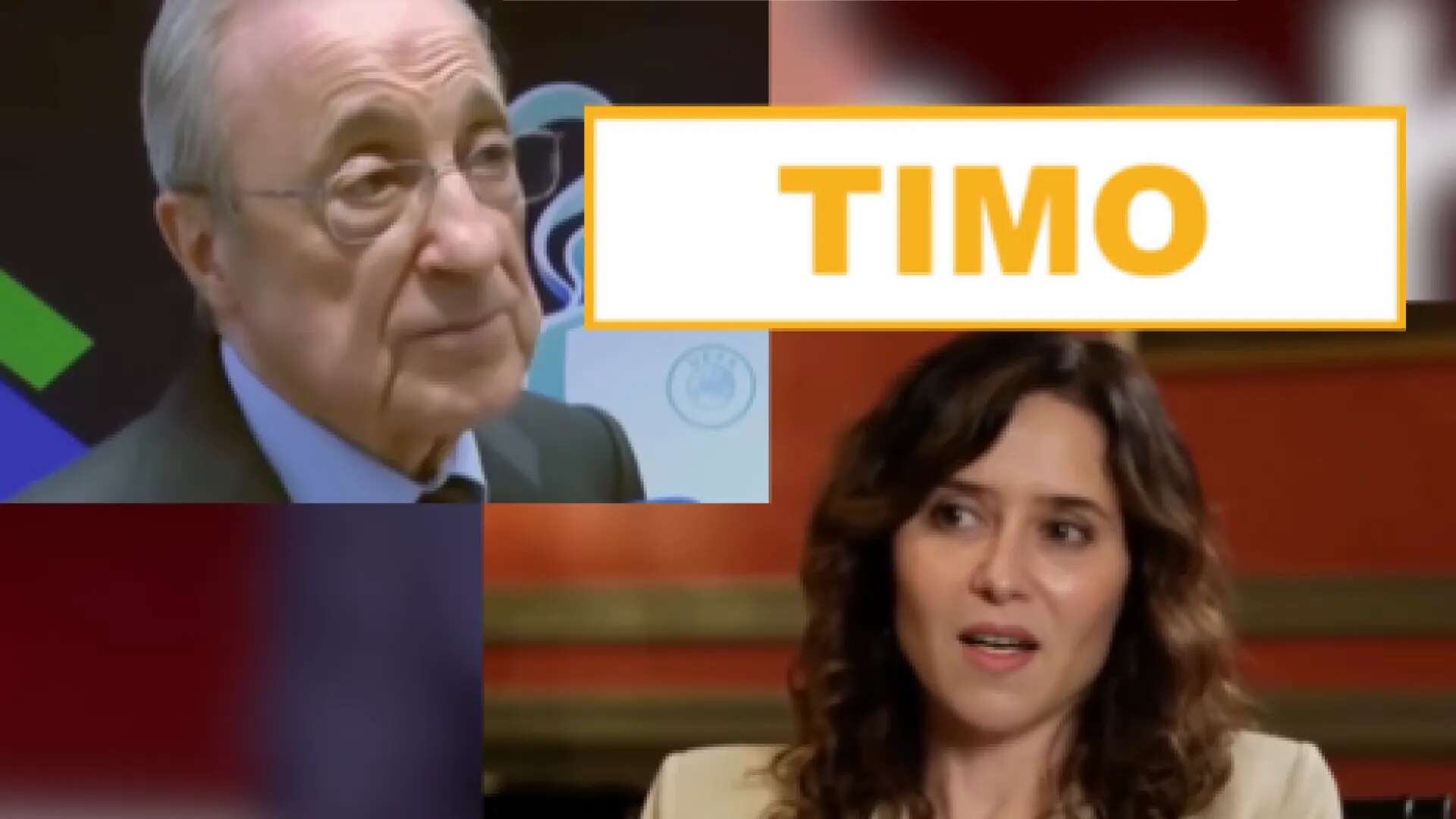 El timo de la plataforma que supuestamente promocionan Florentino Pérez e Isabel Díaz Ayuso