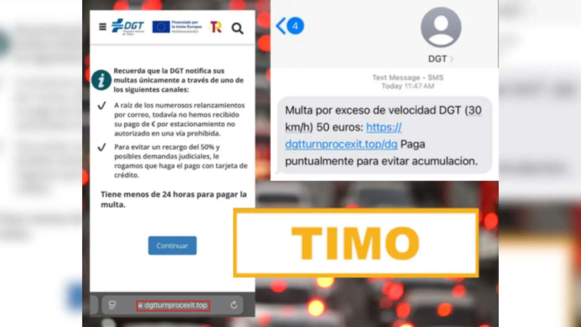 Cómo te quieren timar con un SMS falso de la DGT sobre una supuesta multa