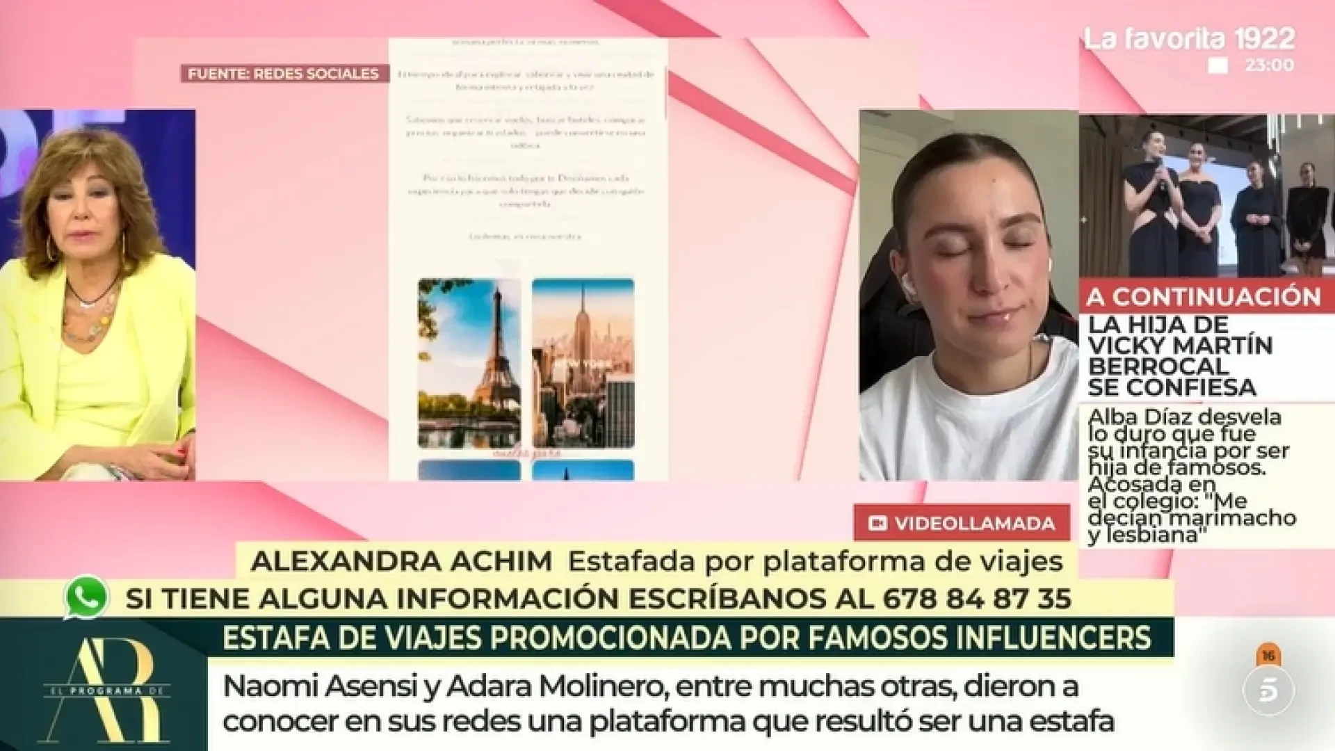 Una víctima de la estafa de agencia de viajes promocionada por varias 'influencers': 