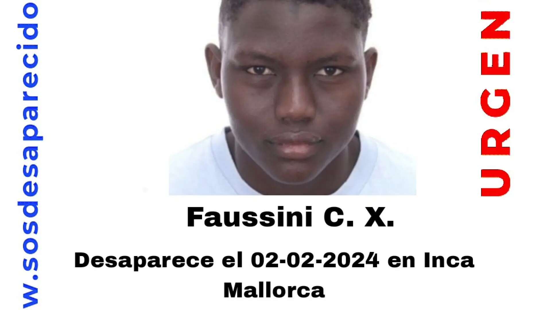 Buscan a Faussini: el joven de 16 años desapareció hace ocho meses en Inca