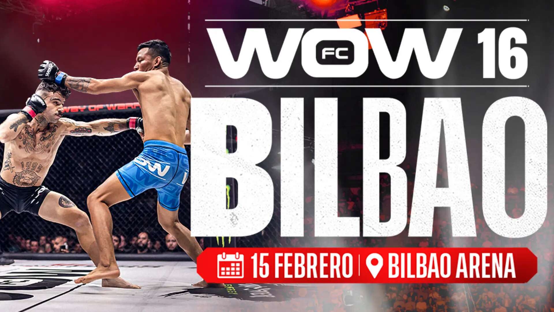 WOW 16: horarios, cartelera y dónde ver por TV desde España todos los combates de MMA