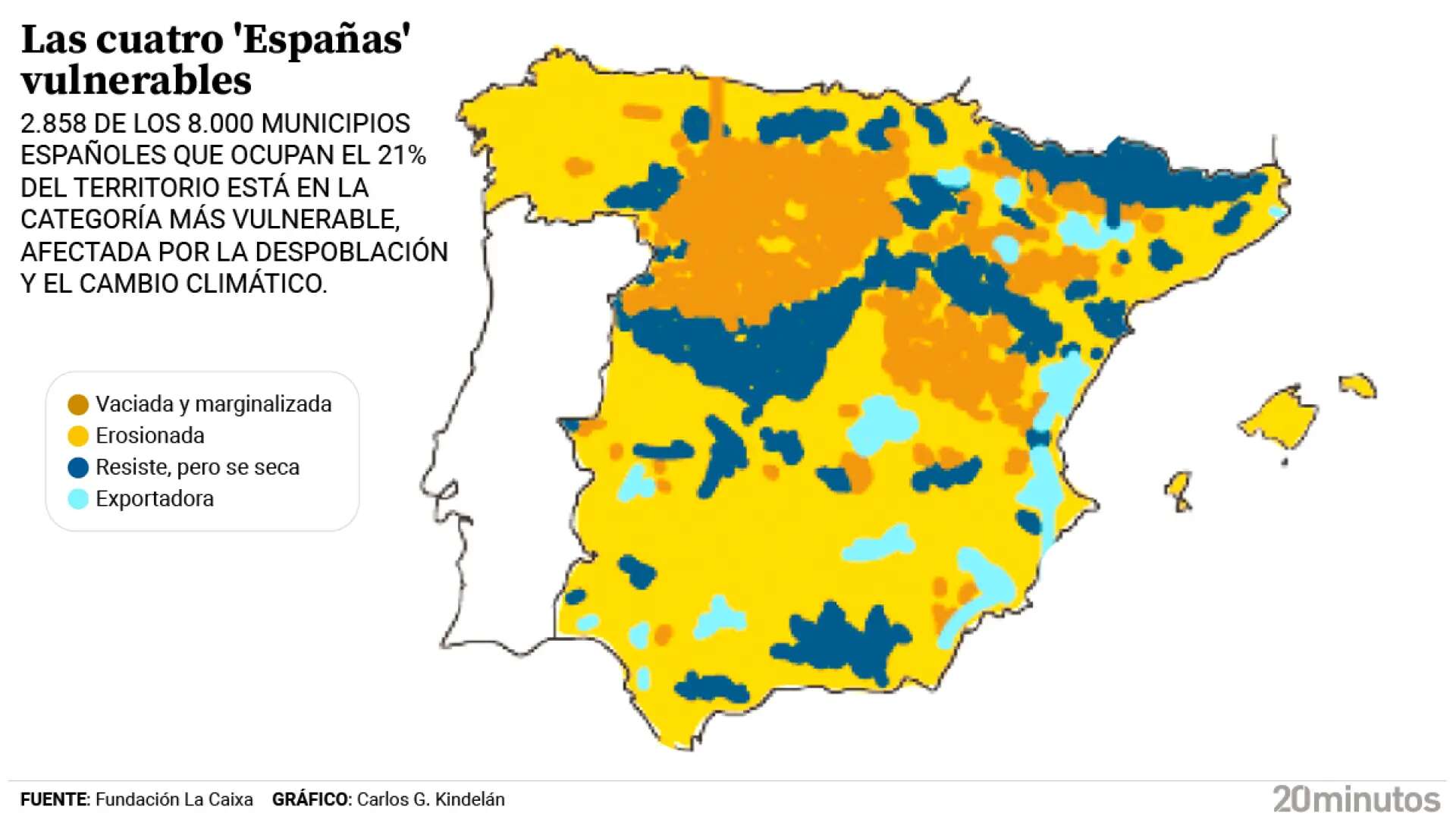 El cinturón de la vulnerabilidad: las Castillas y Navarra concentran los mayores riesgos por clima o despoblación