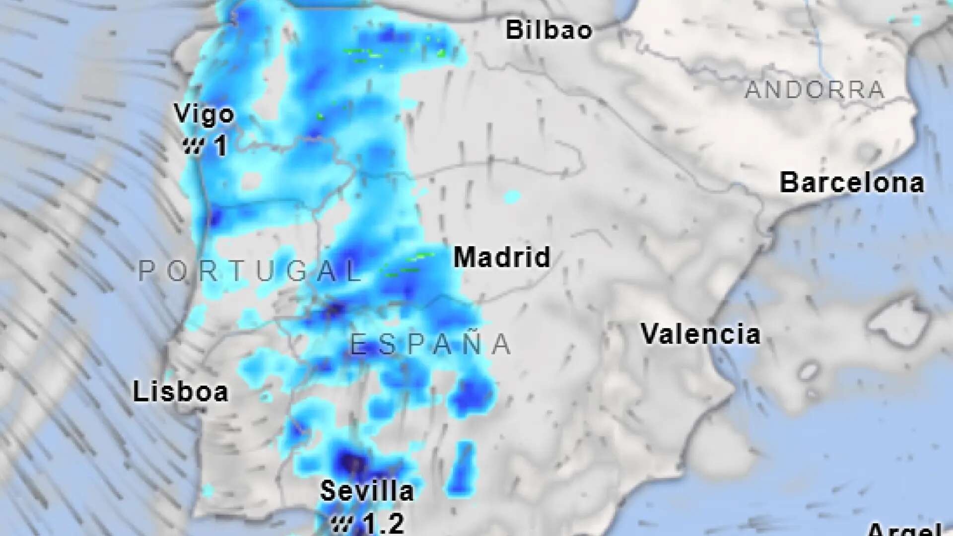 Semana pasada por agua por un nuevo frente que dejará lluvias en buena parte de la Península