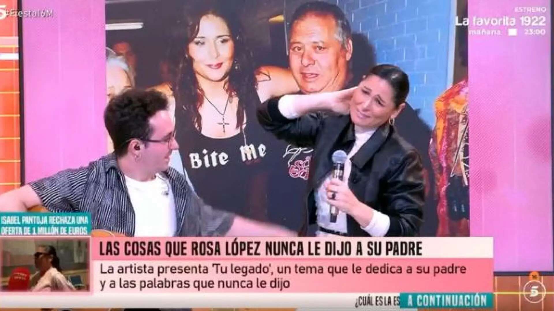 Rosa López rompe a llorar en 'Fiesta': 