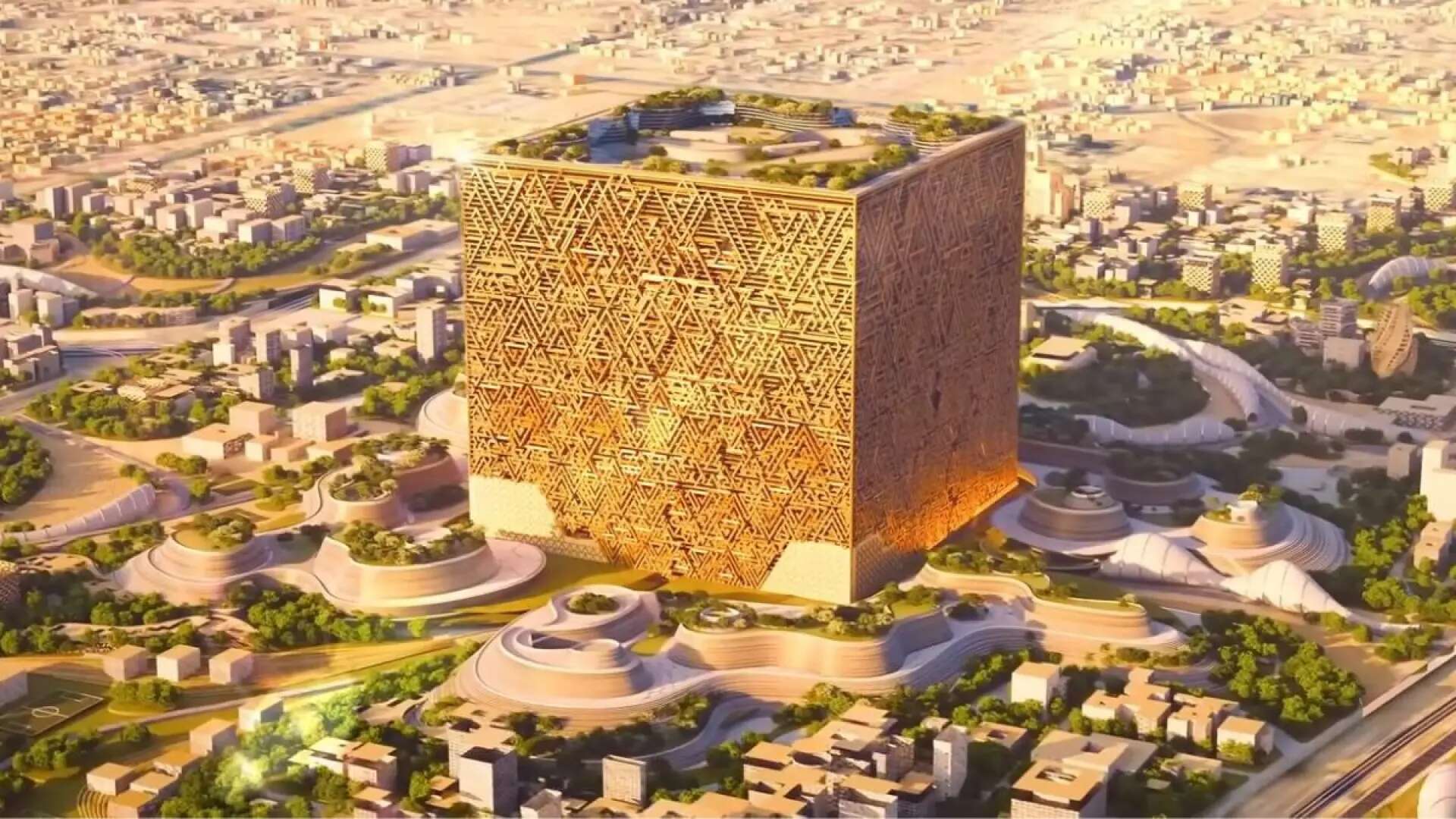 Comienzan a construir Mukaab, el megarrascacielos en forma de cubo en el que cabrán 20 Empire State Buildings