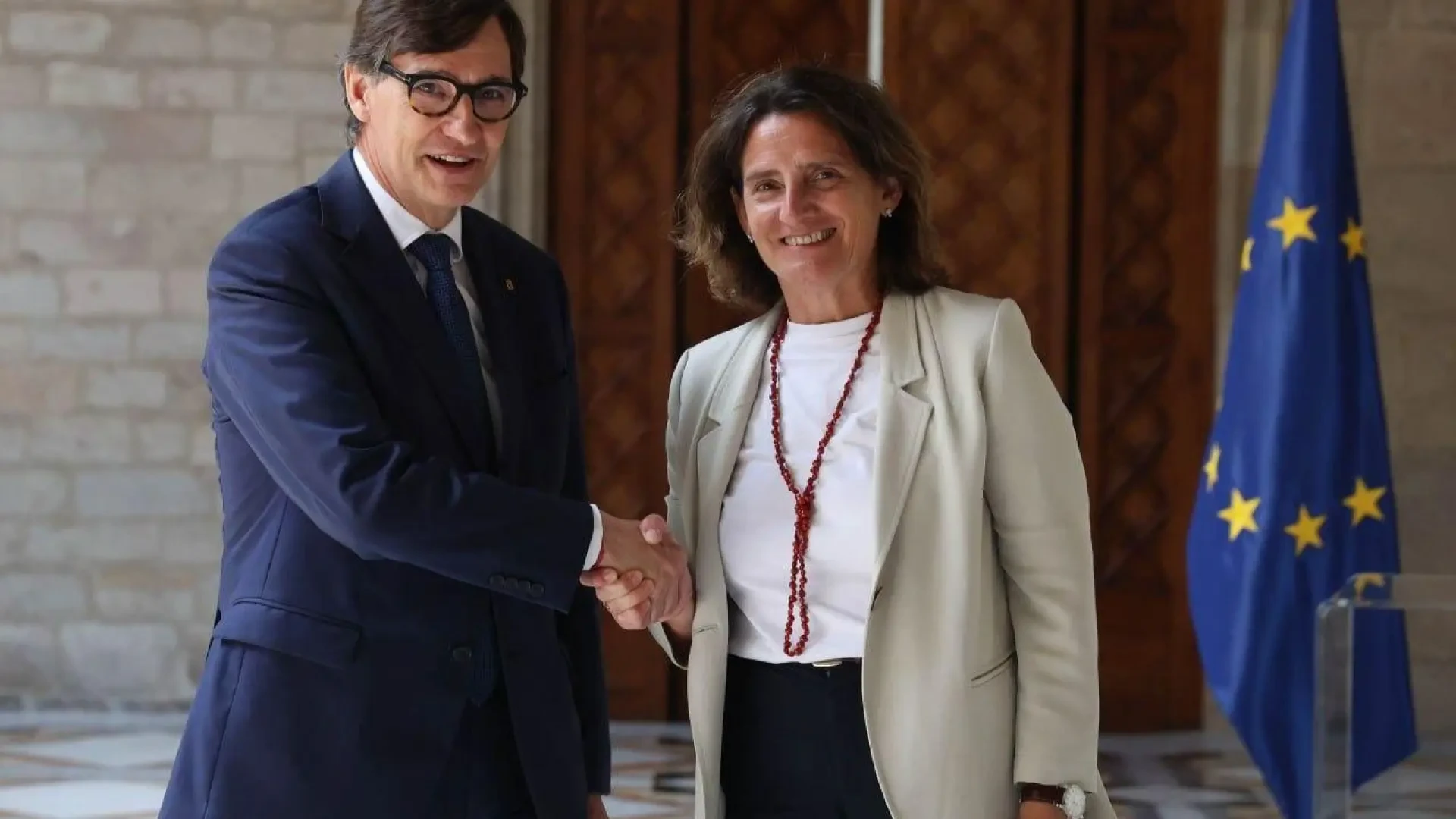 Illa y Ribera abordan la respuesta de Europa a los aranceles de Trump en una reunión este lunes en Barcelona