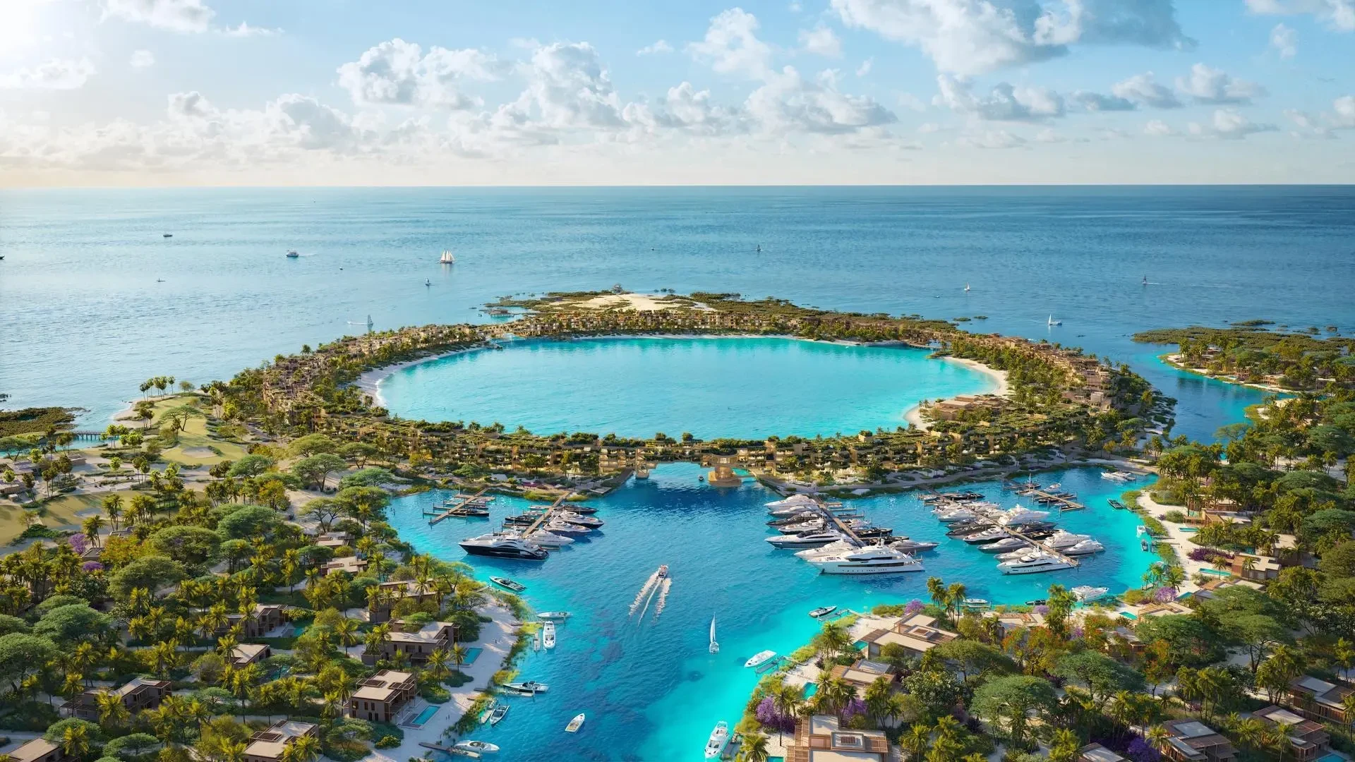 Así es Laheq Island, la megaisla artificial de lujo que Arabia Saudí quiere construir en el Mar Rojo