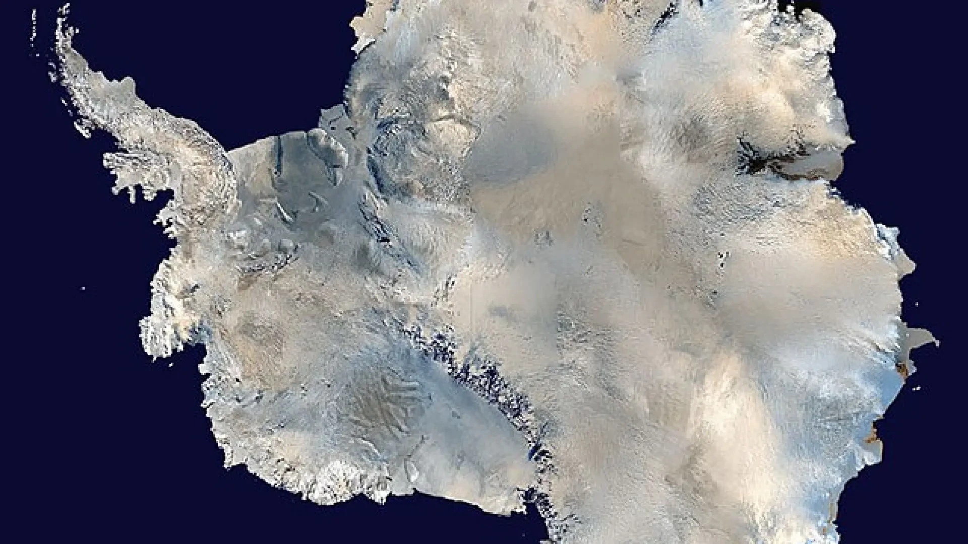Descubren un nuevo paisaje situado bajo el hielo de la Antártida: 