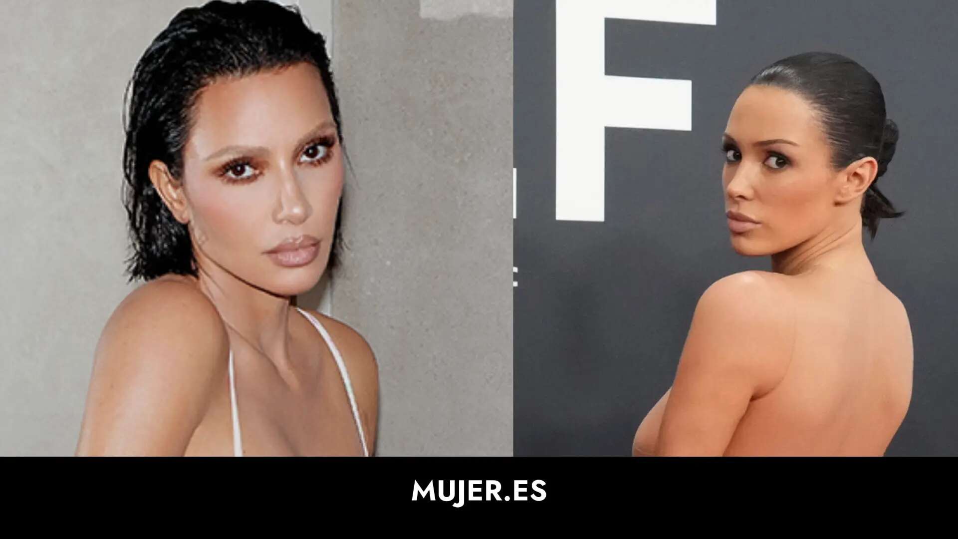 Kim Kardashian recrea el 'look' al desnudo de Bianca Censori en los Grammy para promocionar un body que potencia las curvas