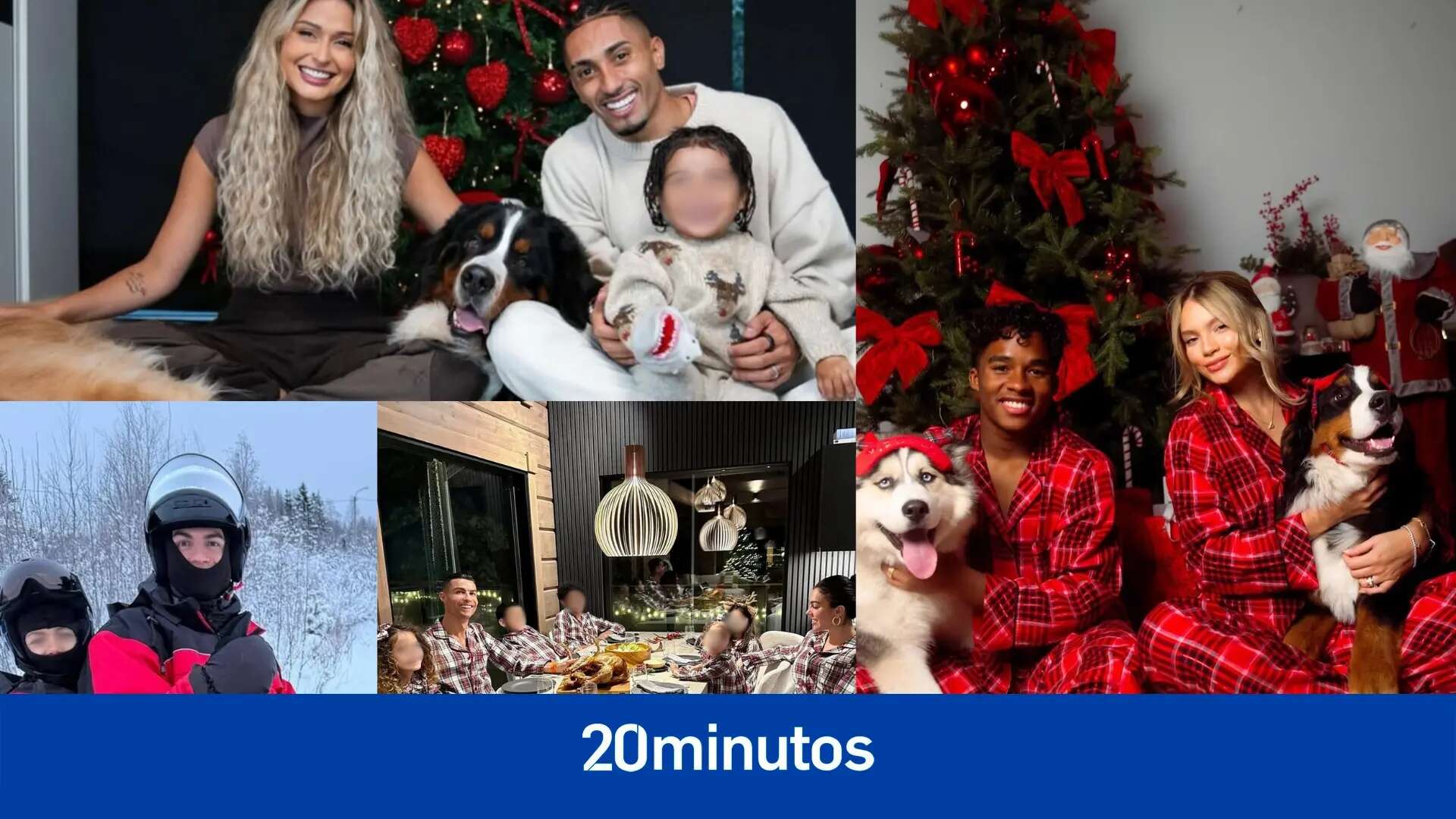 Las Navidades de los cracks del fútbol: fotos familiares junto al árbol, viajes por el mundo, pijamas a juego...