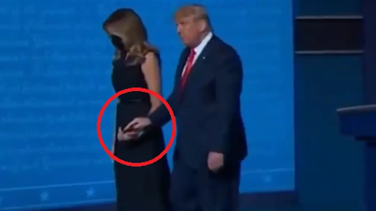 Captan cómo Melania Trump aparta su mano de la de su marido tras el último debate