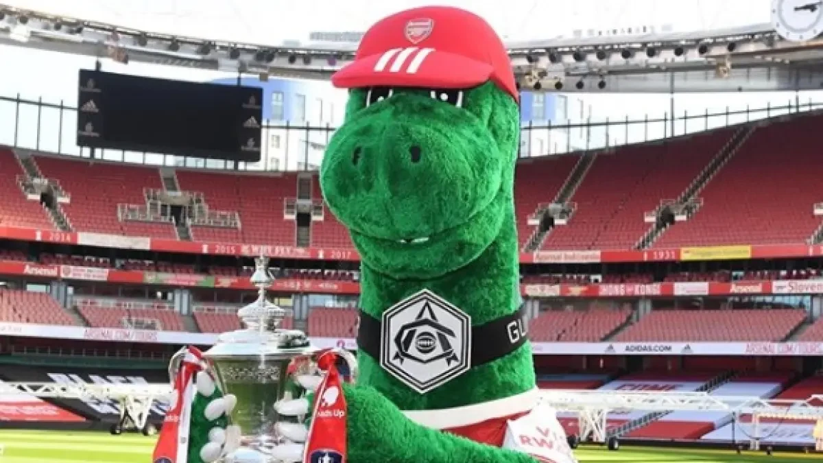 El Arsenal despide a su mascota, Gunnersaurus, para recortar gastos ante la crisis del coronavirus