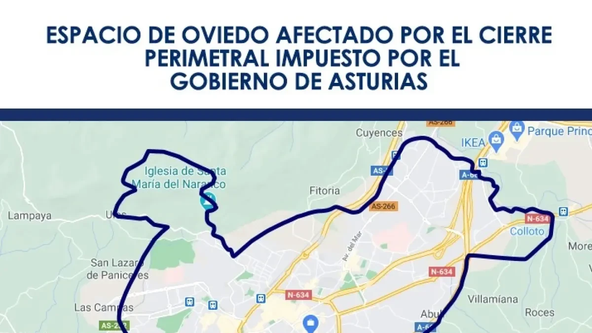 El cierre perimetral de Oviedo incluye Colloto, la falda de El Naranco y la zona rural de San Lázaro