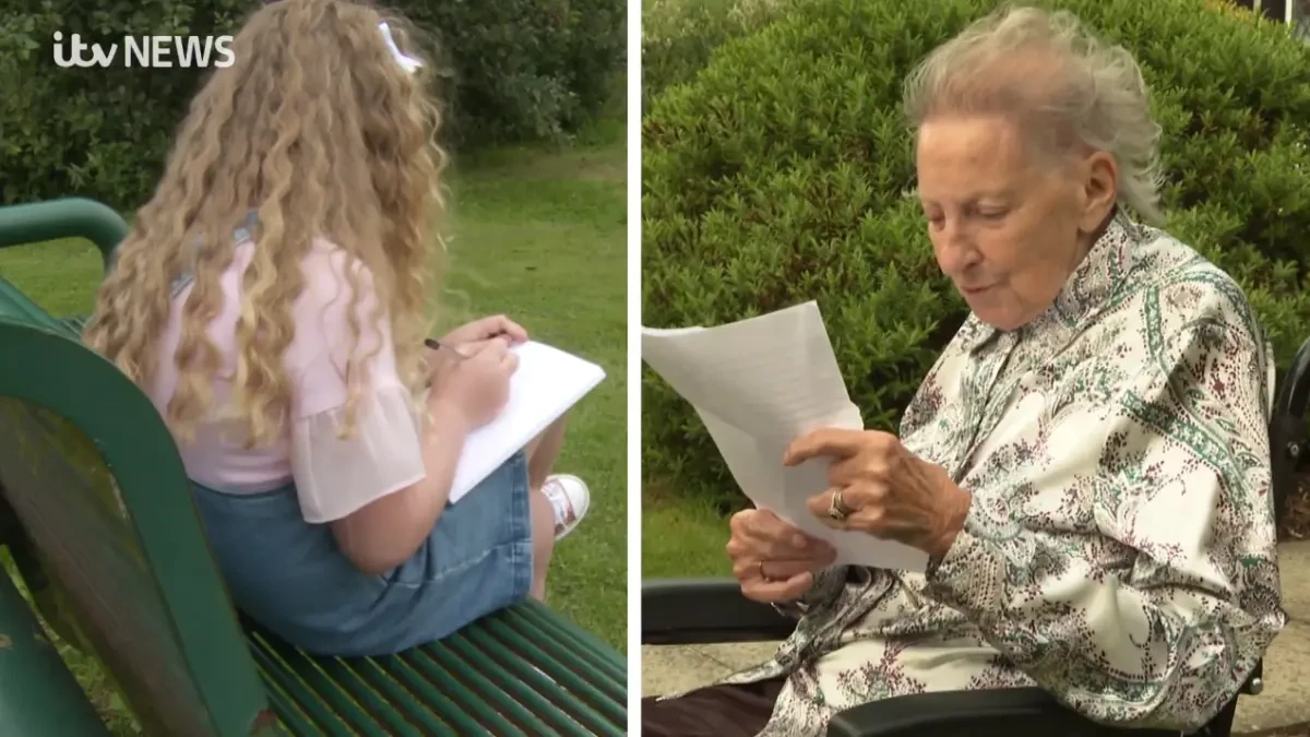 La tierna historia de una niña de 6 años que se envía cartas con una anciana de 93 de una residencia