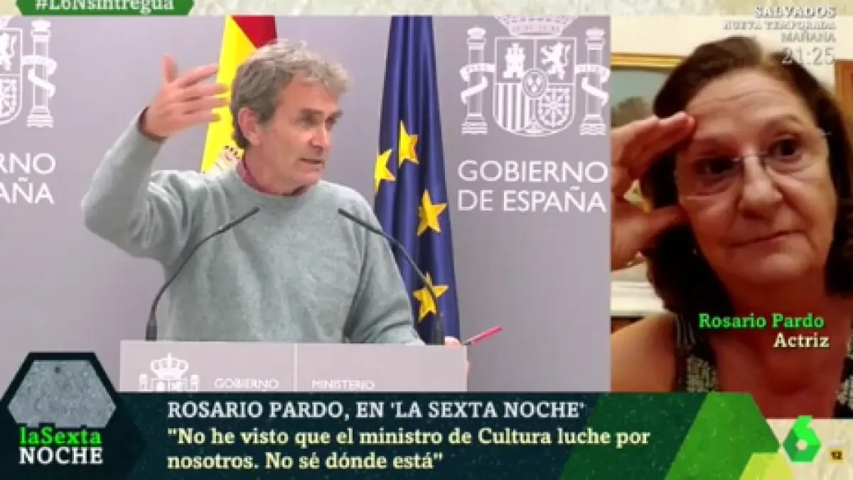 La indignación de Rosario Pardo por las palabras de Fernando Simón sobre el teatro: 
