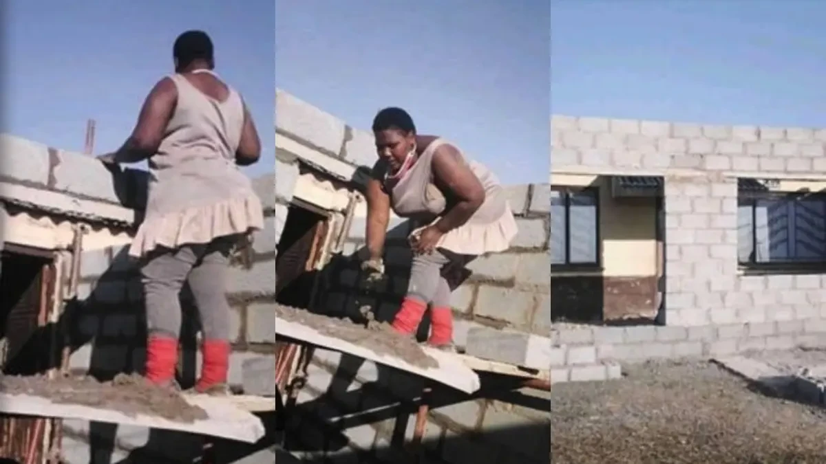 Una joven se vuelve viral por edificar su propia casa en Sudáfrica: 