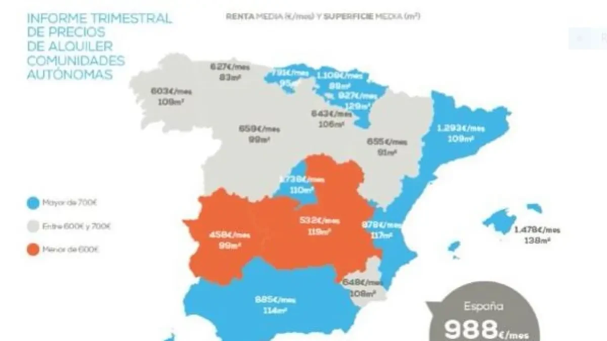 El precio del alquiler en la Comunitat Valenciana cayó un 1,36% en el tercer trimestre del año, según pisos.com