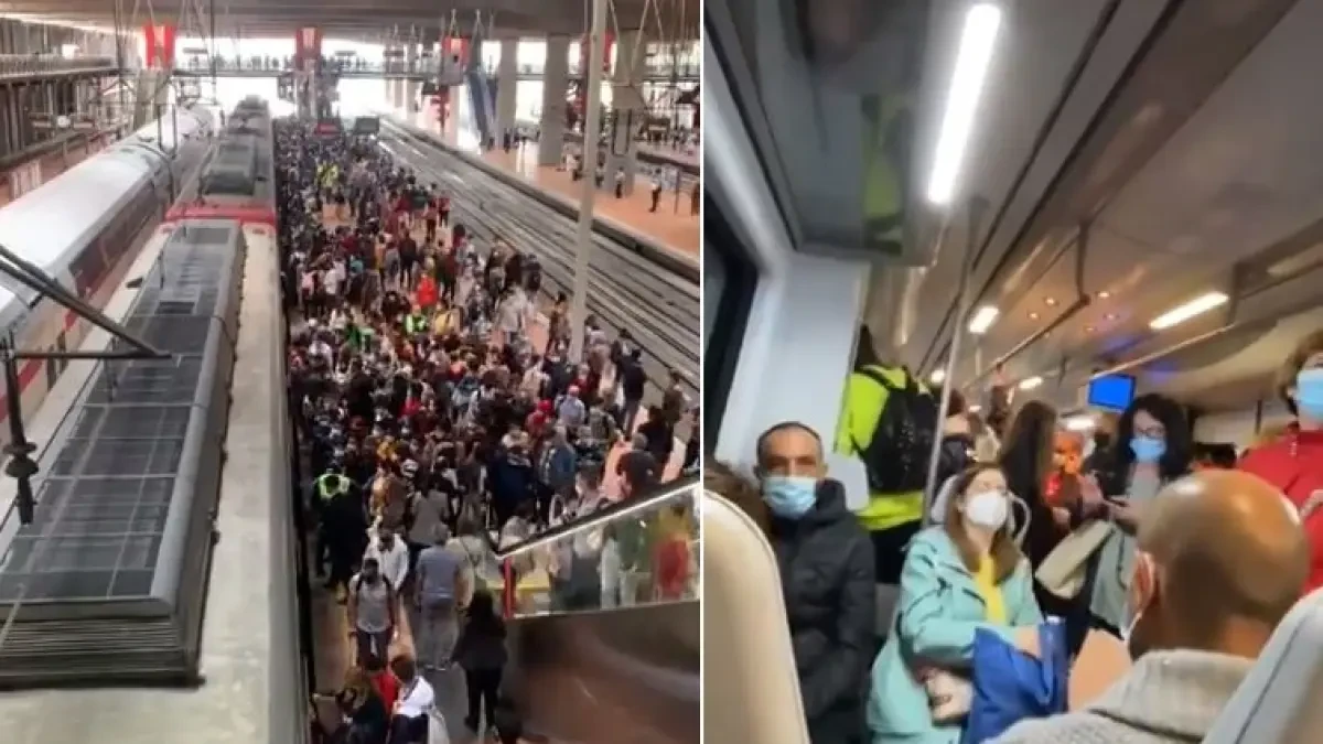 Denuncian aglomeraciones en los andenes de Cercanías en Atocha: 