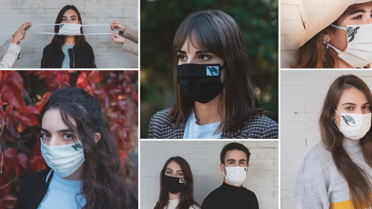 De algodón orgánico, biodegradables y con fondo social: así son las mascarillas de esta joven consultora medioambiental