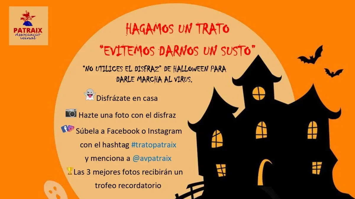 Los vecinos de Patraix invitan a disfrazarse en casa en Halloween: 