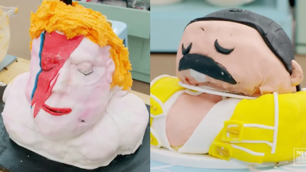 'Bake Off Reino Unido' se vuelve viral por sus desastrosas tartas de David Bowie o Freddie Mercury