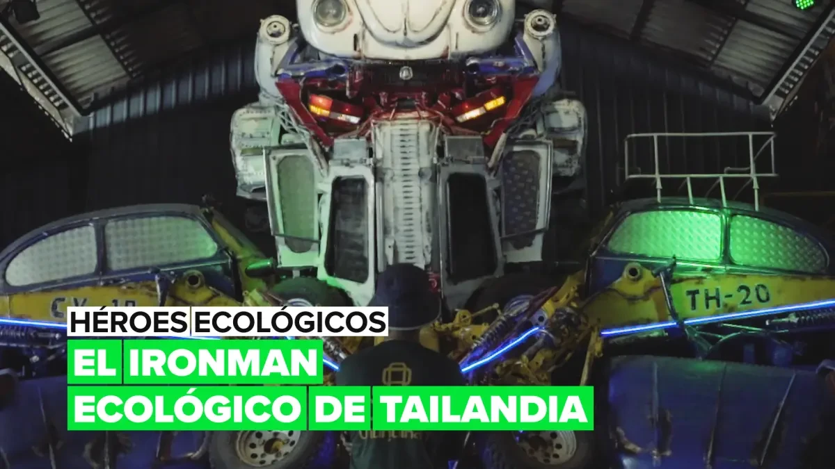El 'Iron Man ecológico' que transforma la chatarra en robots de película