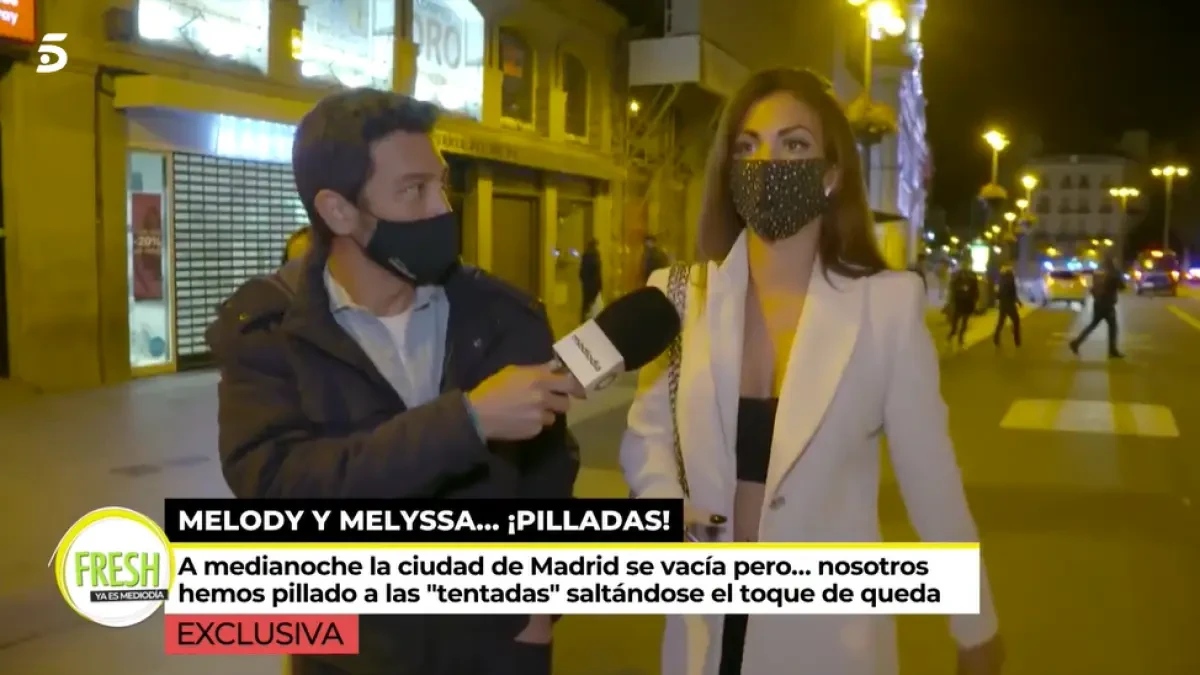 Melodie y Melyssa, de 'La isla de las tentaciones', pilladas saltándose el toque de queda en Madrid