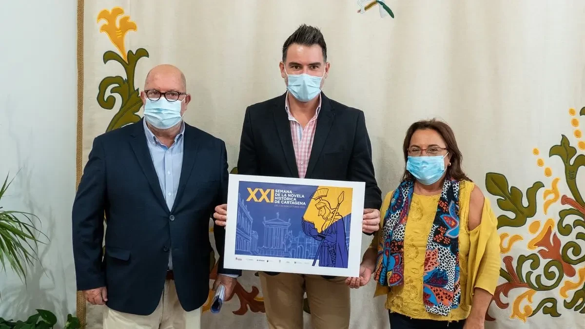 Sánchez Drago, Nieves Muñoz, Jerónimo Tristante y Laura Falcó, en la XXI Semana de la Novela Histórica de Cartagena