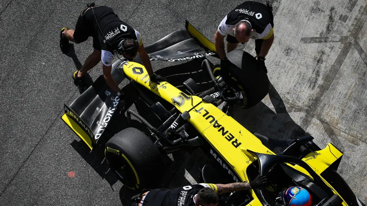 El primer test de Fernando Alonso con Renault, a vista de dron: 