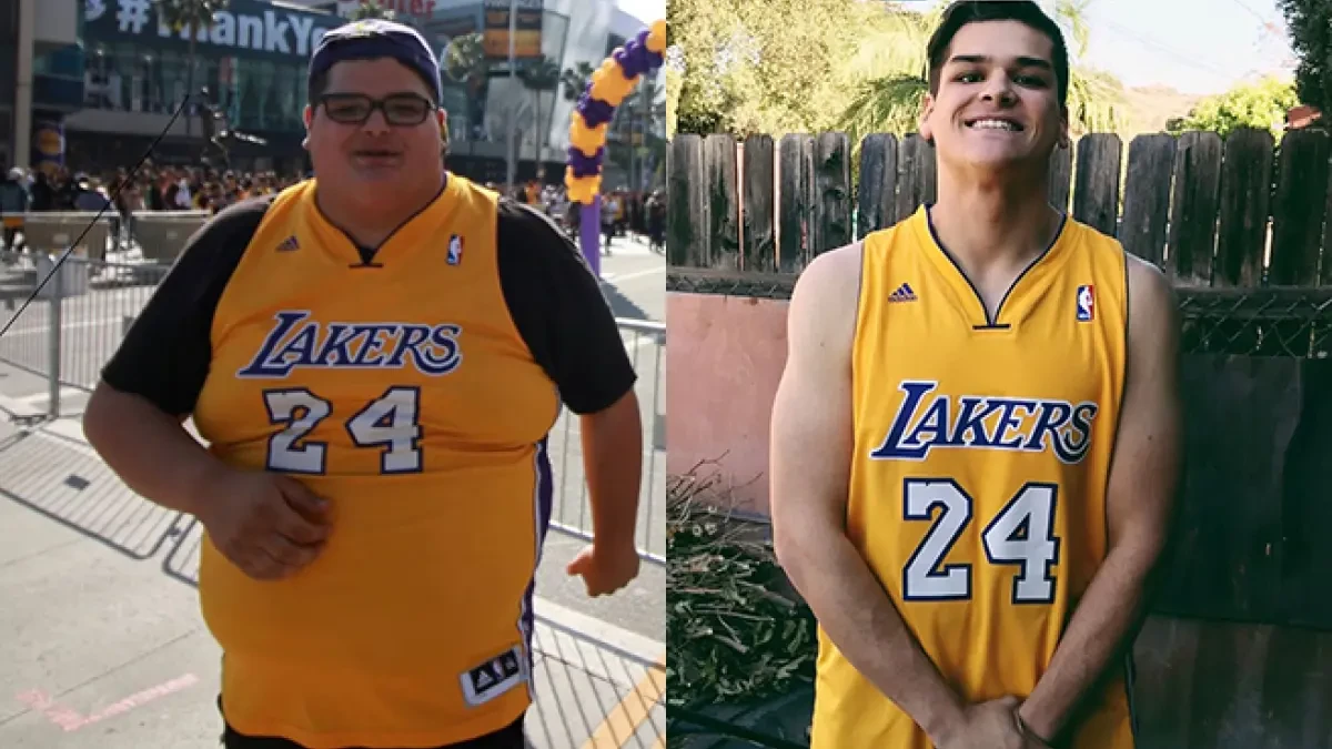 Un estadounidense adelgaza 80 kilos en un año inspirado en la mentalidad de Kobe Bryant
