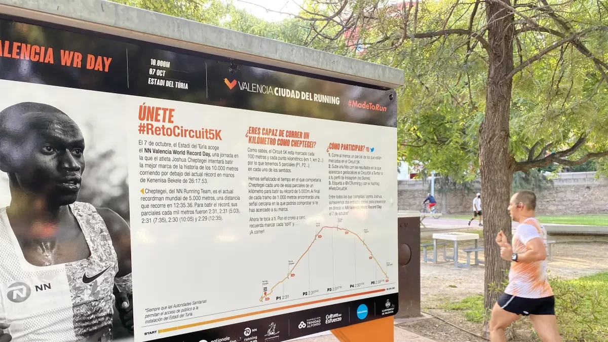 Valencia Ciudad del Running reta a los aficionados a correr a la velocidad de Joshua Cheptegei