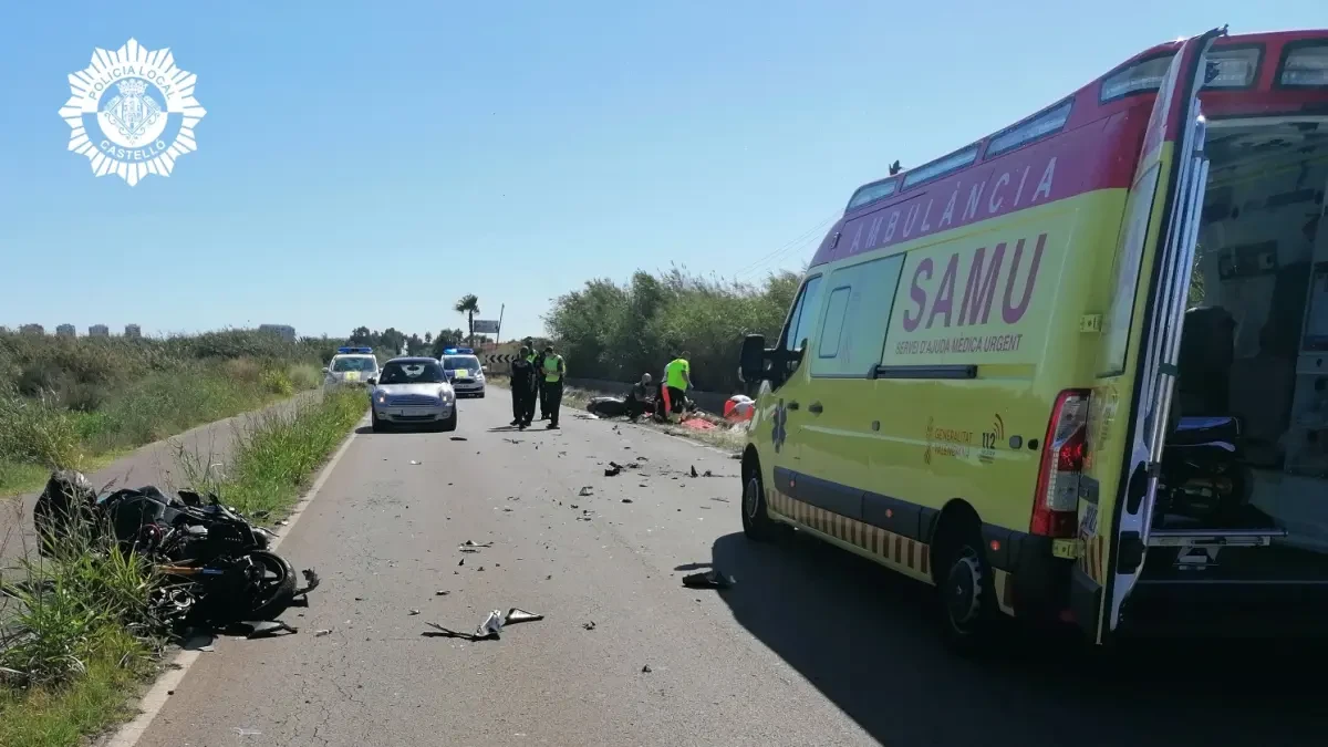 Sucesos.- Fallecen dos motoristas en un accidente de tráfico en un camino en Benicàssim