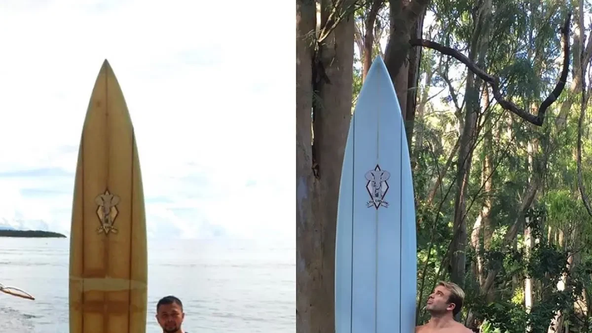 Un surfero recupera en Filipinas su tabla perdida hace dos años en Hawái